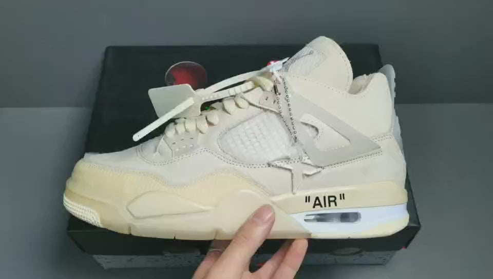 scarpe jordan 4 retro off white sail